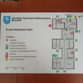 Plan tyflograficzny - Ośrodek Sportowo-Rekreacyjny RELAKS