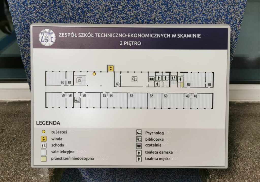 PLANY TYFLOGRAFICZNE NA STELAŻACH