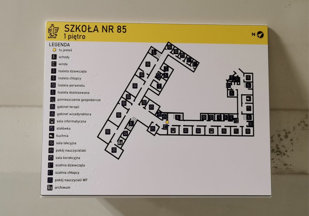 PLANY TYFLOGRAFICZNE NA STELAŻACH