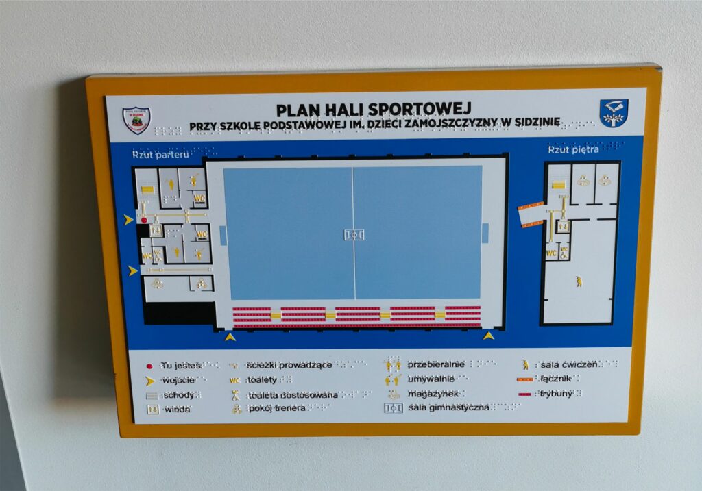 PLANY TYFLOGRAFICZNE NA STELAŻACH