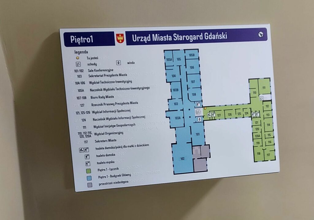 PLANY TYFLOGRAFICZNE NA STELAŻACH