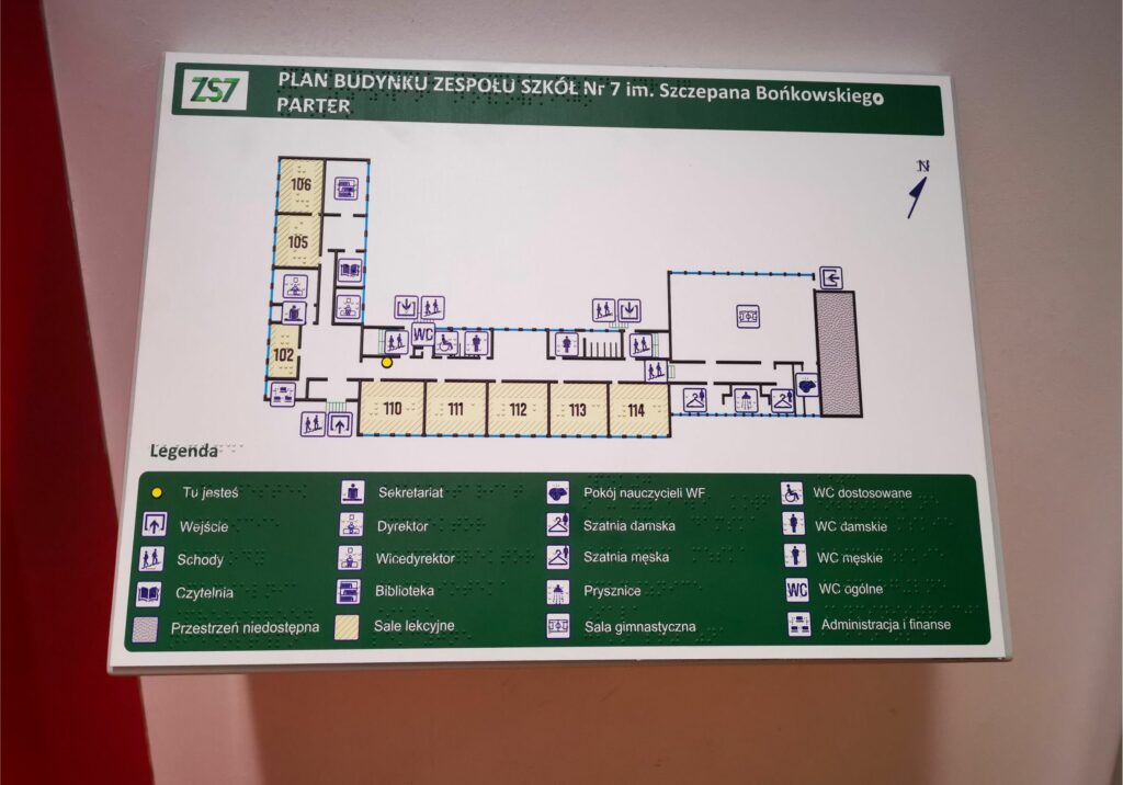 PLANY TYFLOGRAFICZNE NA STELAŻACH