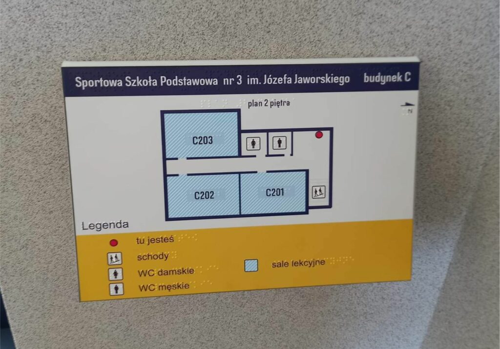PLANY TYFLOGRAFICZNE NA STELAŻACH