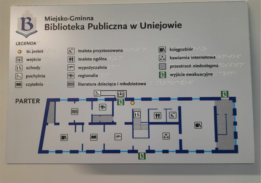 PLANY TYFLOGRAFICZNE NA STELAŻACH