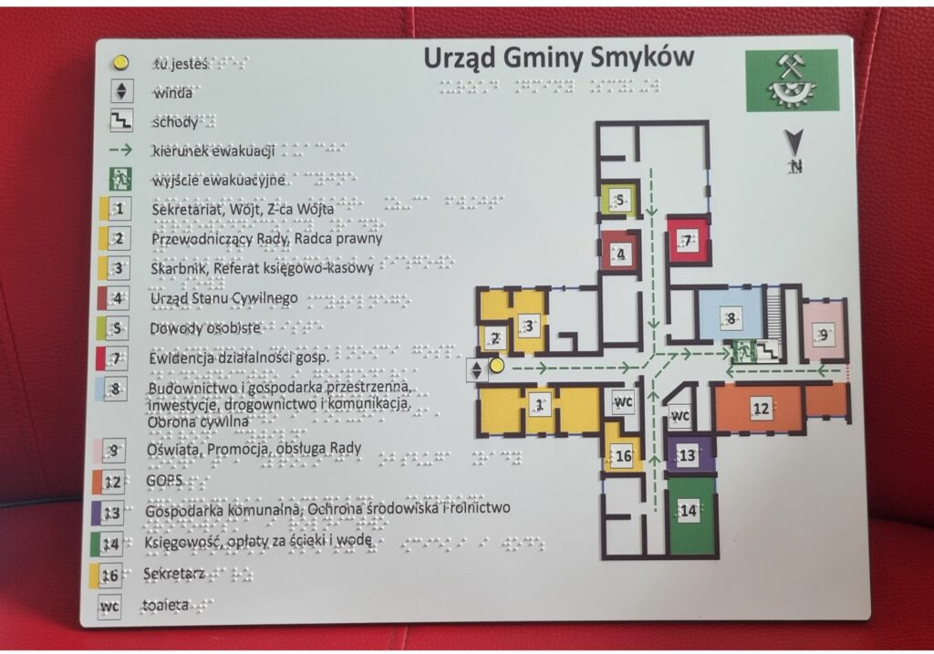 PLANY TYFLOGRAFICZNE NA STELAŻACH